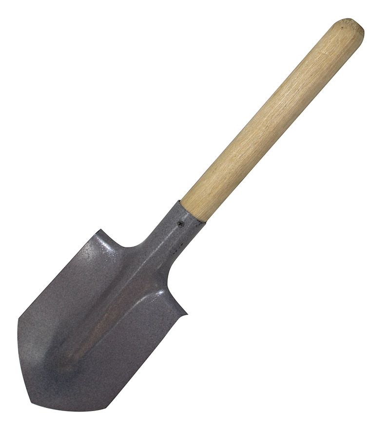 Лопата штыковая стальная с деревянным черенком 