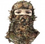 Камуфляжная маска для маскировки лица на охоте синтетическая с 3D листьями